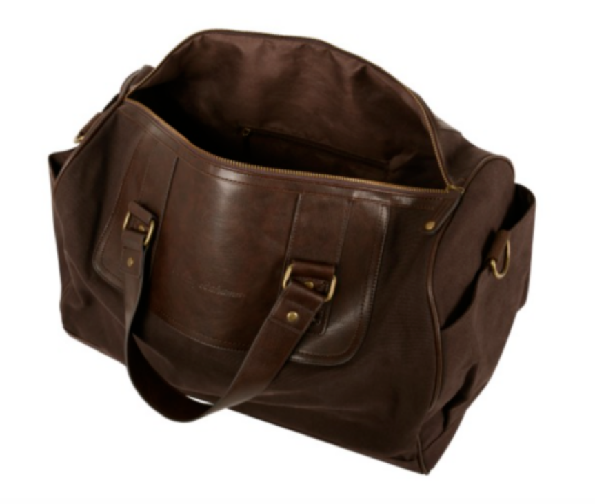 tommy bahama leather duffle bag